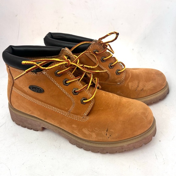 Lugz Women’s Vintage 90s WHUDK 747 Tan/Orange Lace Up Dress Work Boot Size 8 - Picture 2 of 12